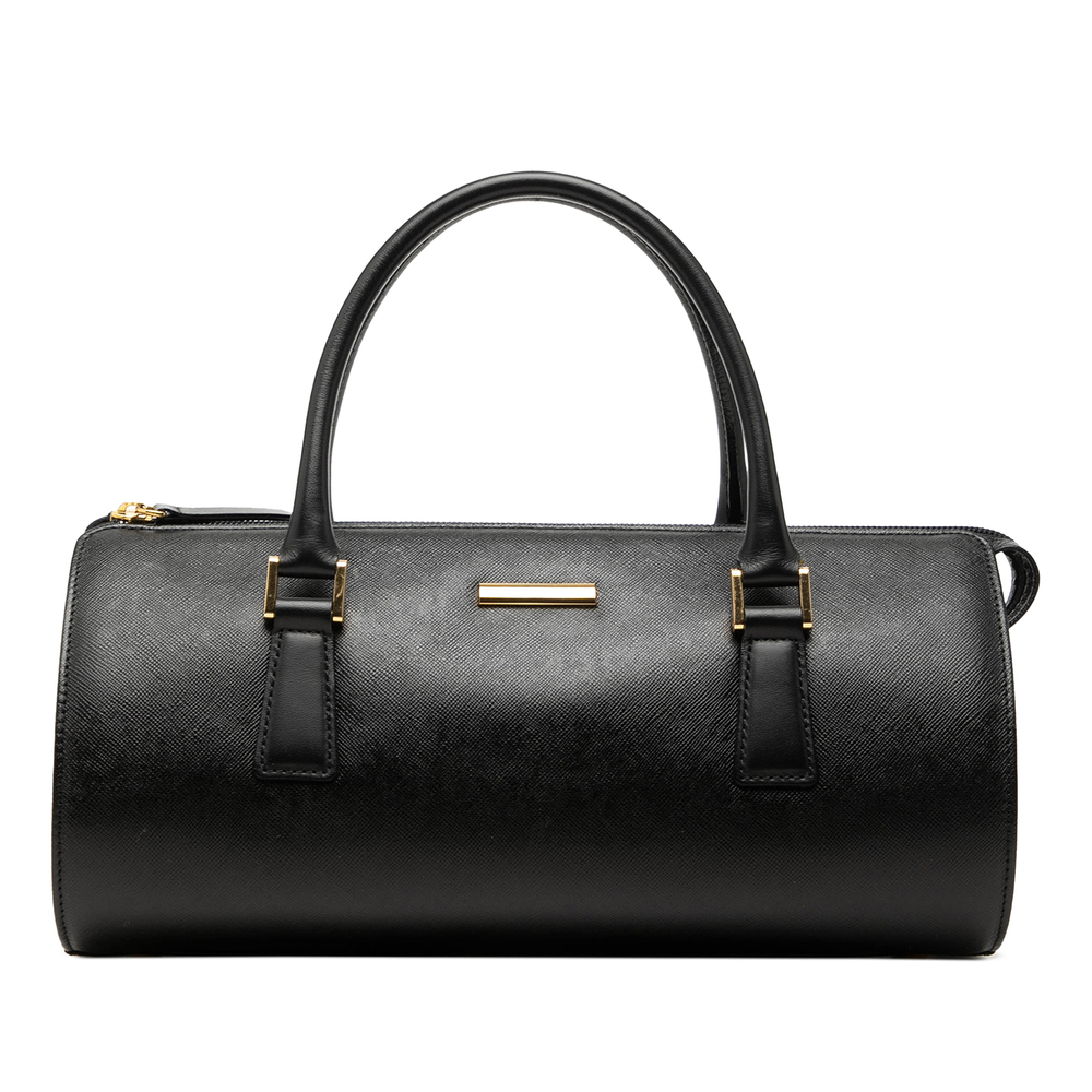 Pre-Loved Burberry Leather Boston Bag